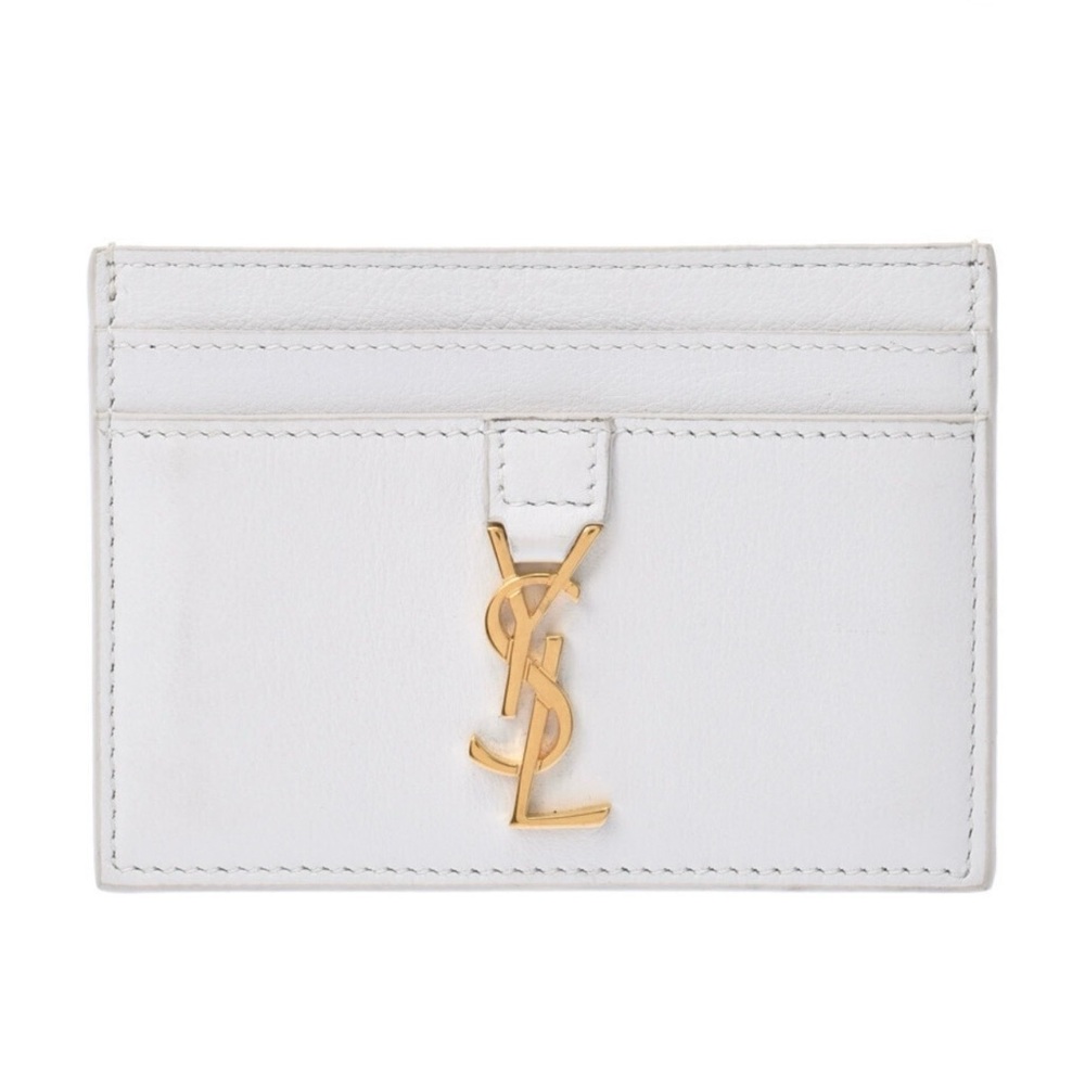 Yves Saint Laurent White Card Holder